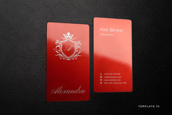 Red Metal Business Card Series 2