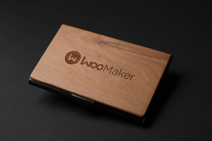 Personalized Cherry Wooden Business Card Holder