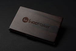 Personalized Ebony Wooden Business Card Holder