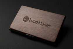 Personalized Walnut Wooden Business Card Holder